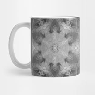 Gray Mandala Mosaic Monochromatic Mug